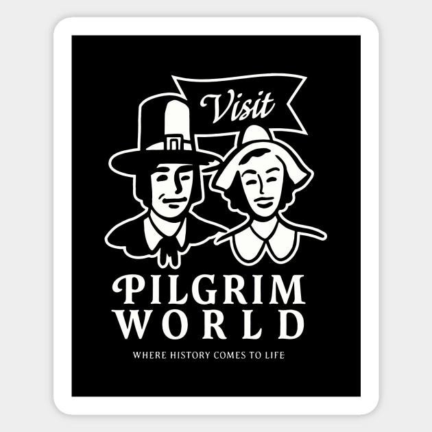 Visit Pilgrim World Sticker by sombreroinc